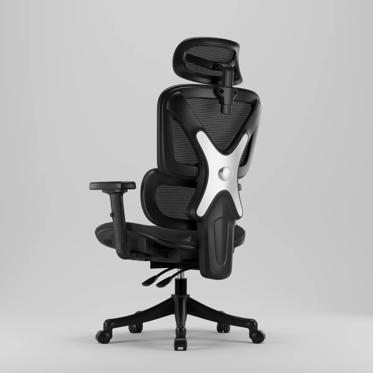 Ergonomikus irodai szék, forgószék, fekete (E07 BLACK) hálós