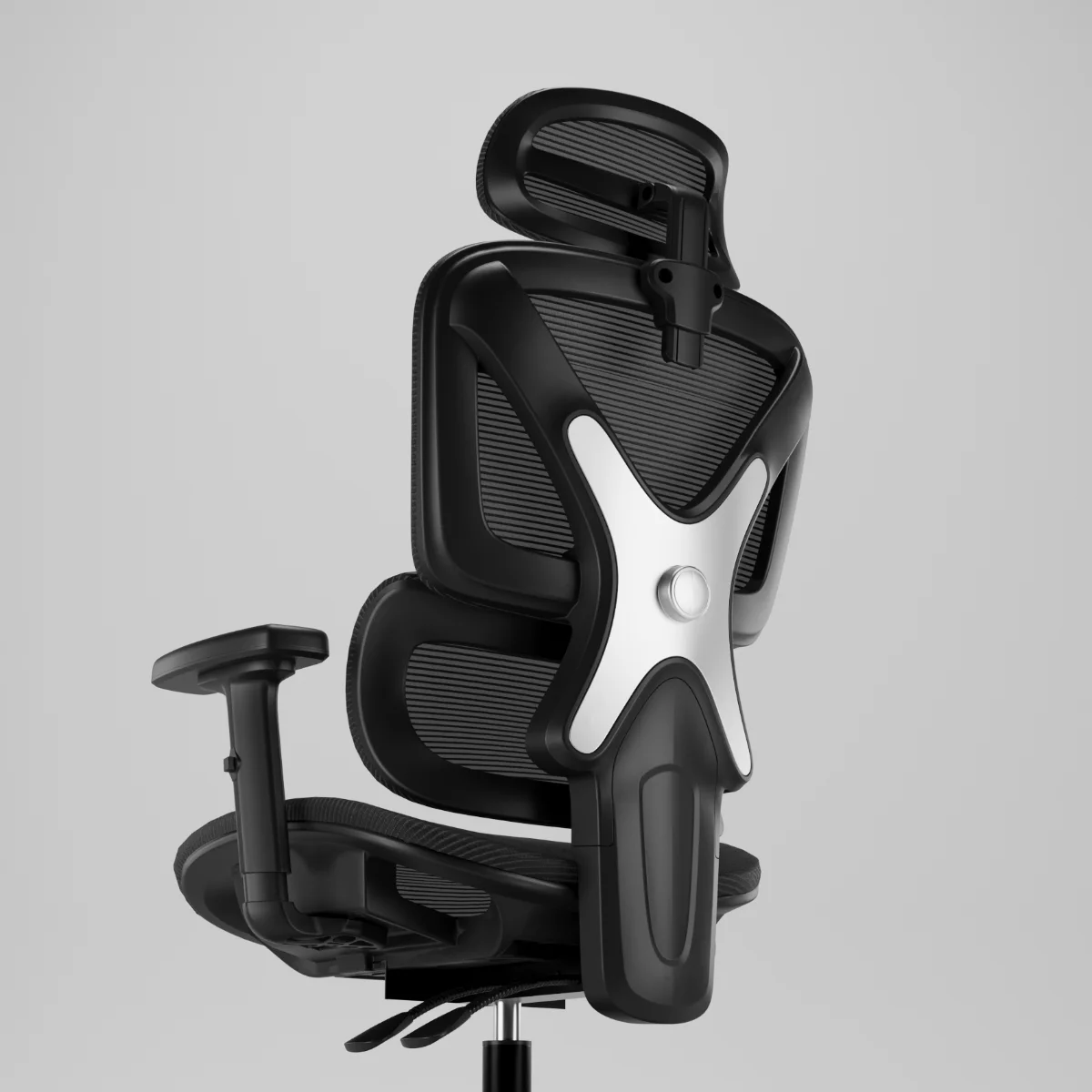 Ergonomikus irodai szék, forgószék, fekete (E07 BLACK) hálós