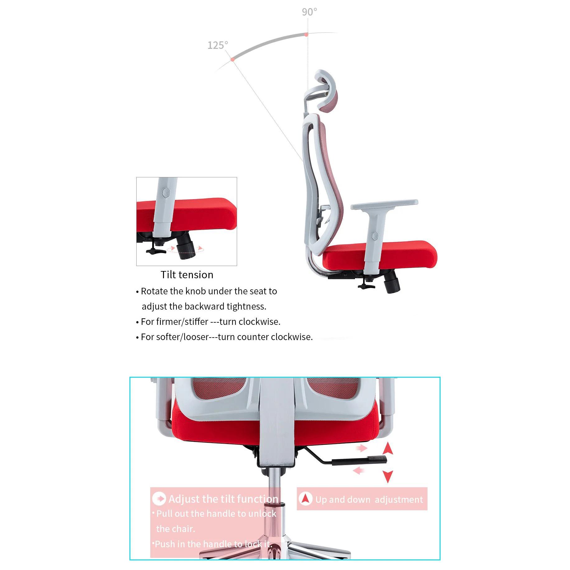 Ergonomikus irodai szék, forgószék, fekete hálós (LA-8065FH-BLACK)