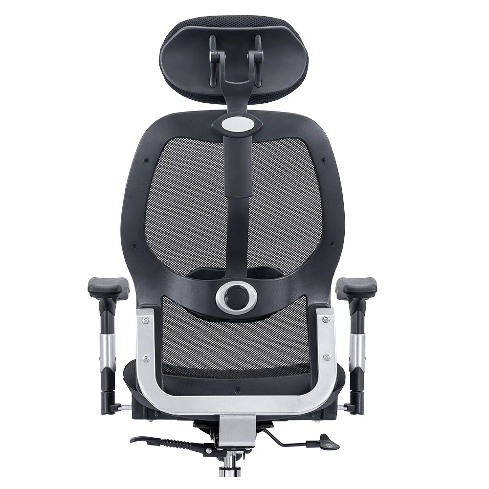 Prémium ergonomikus irodai szék, forgószék, fekete hálós (LA-830H-1-BLACK)