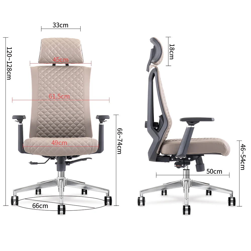 Prémium ergonomikus irodai szék, forgószék, fekete (LA-8046PH-BLACK)