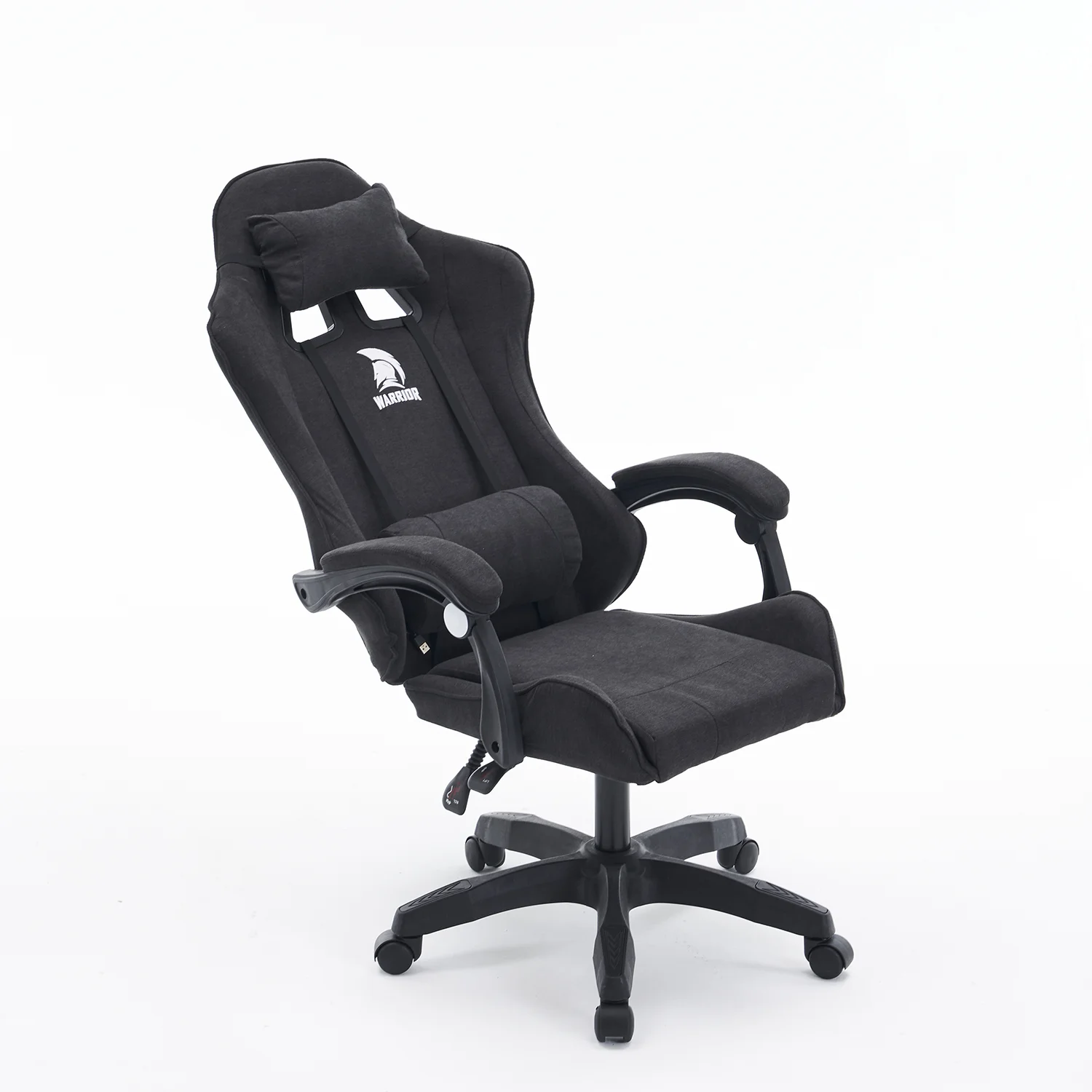 Warrior gamer szék, forgószék fekete szövet (BASIC-1-921-BLACK)