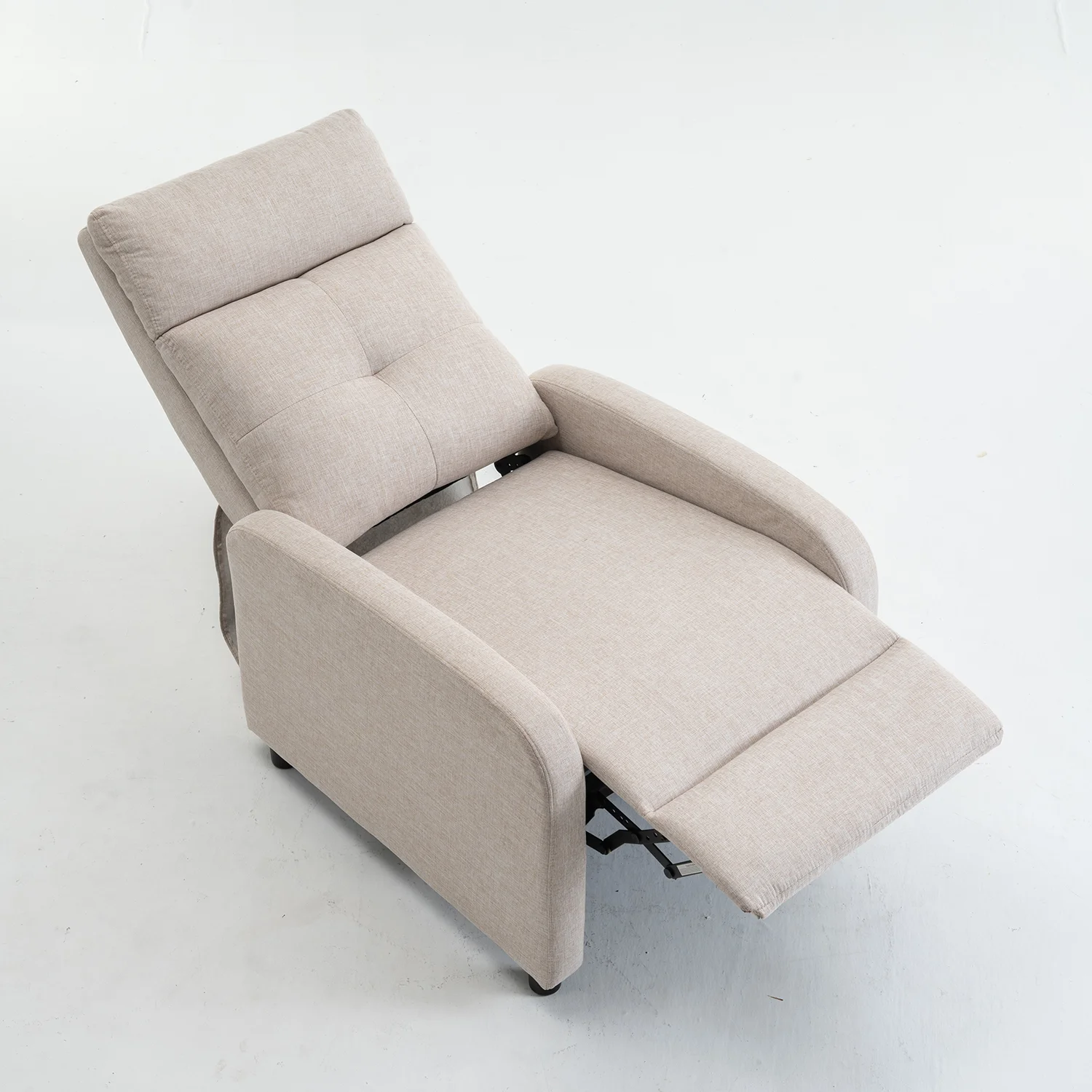 Manuális fekvőfotel, relax fotelágy push back, bézs szövet (JNF-MANUAL-FABRIC-BEIGE) JN-R8003A51