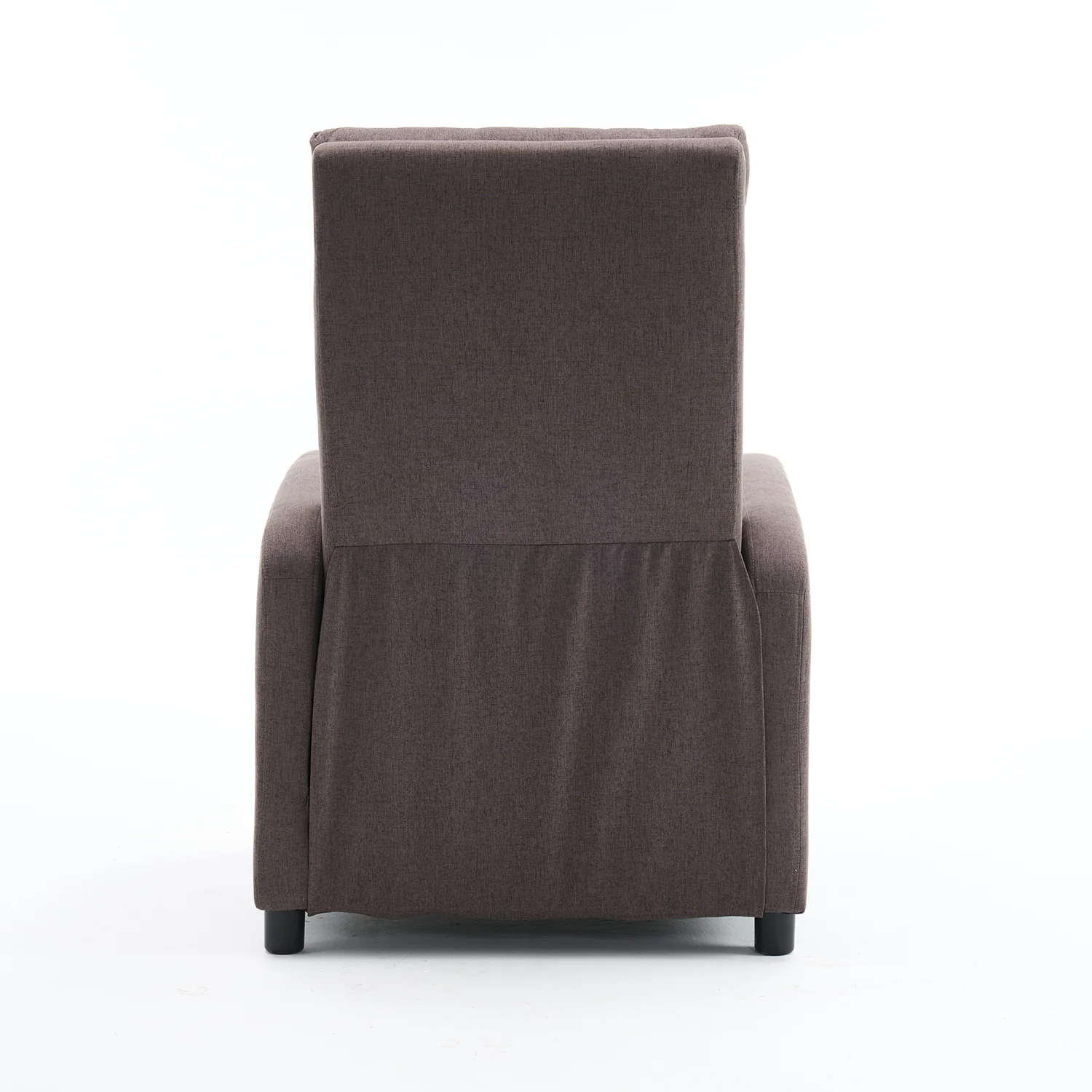 Manuális fekvőfotel, relax fotelágy push back, sötétbarna szövet (JNF-MANUAL-FABRIC-DARK BROWN) JN-R8003A51