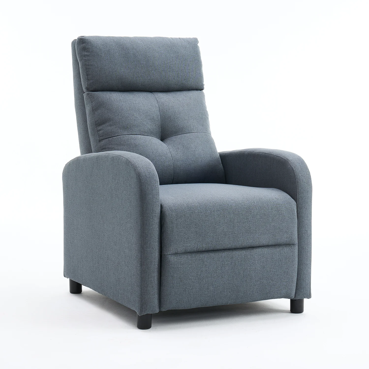 Manuális fekvőfotel, relax fotelágy push back, szürke szövet (JNF-MANUAL-FABRIC-GREY) JN-R8003A51