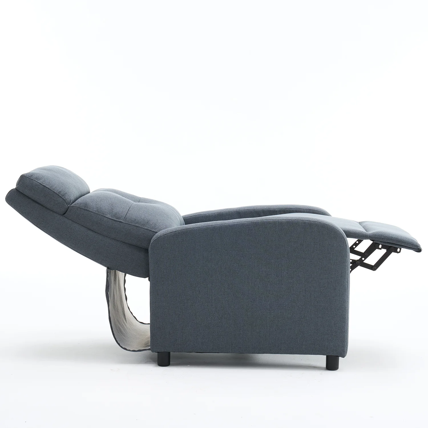 Manuális fekvőfotel, relax fotelágy push back, szürke szövet (JNF-MANUAL-FABRIC-GREY) JN-R8003A51