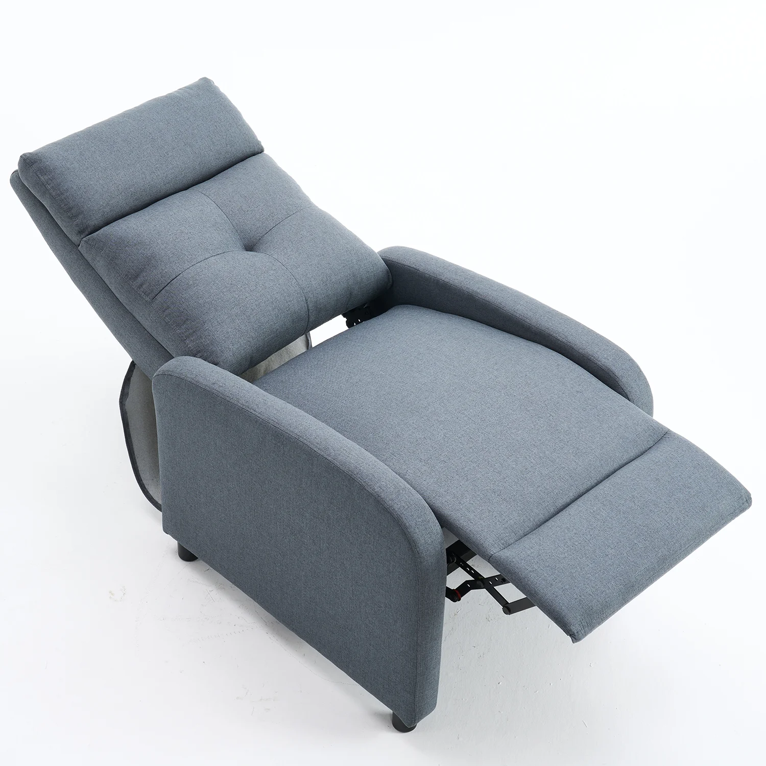 Manuális fekvőfotel, relax fotelágy push back, szürke szövet (JNF-MANUAL-FABRIC-GREY) JN-R8003A51