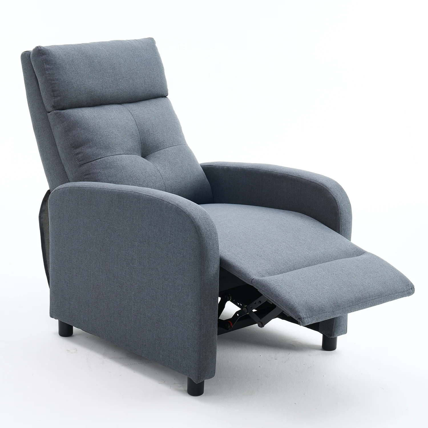 Manuális fekvőfotel, relax fotelágy push back, szürke szövet (JNF-MANUAL-FABRIC-GREY) JN-R8003A51