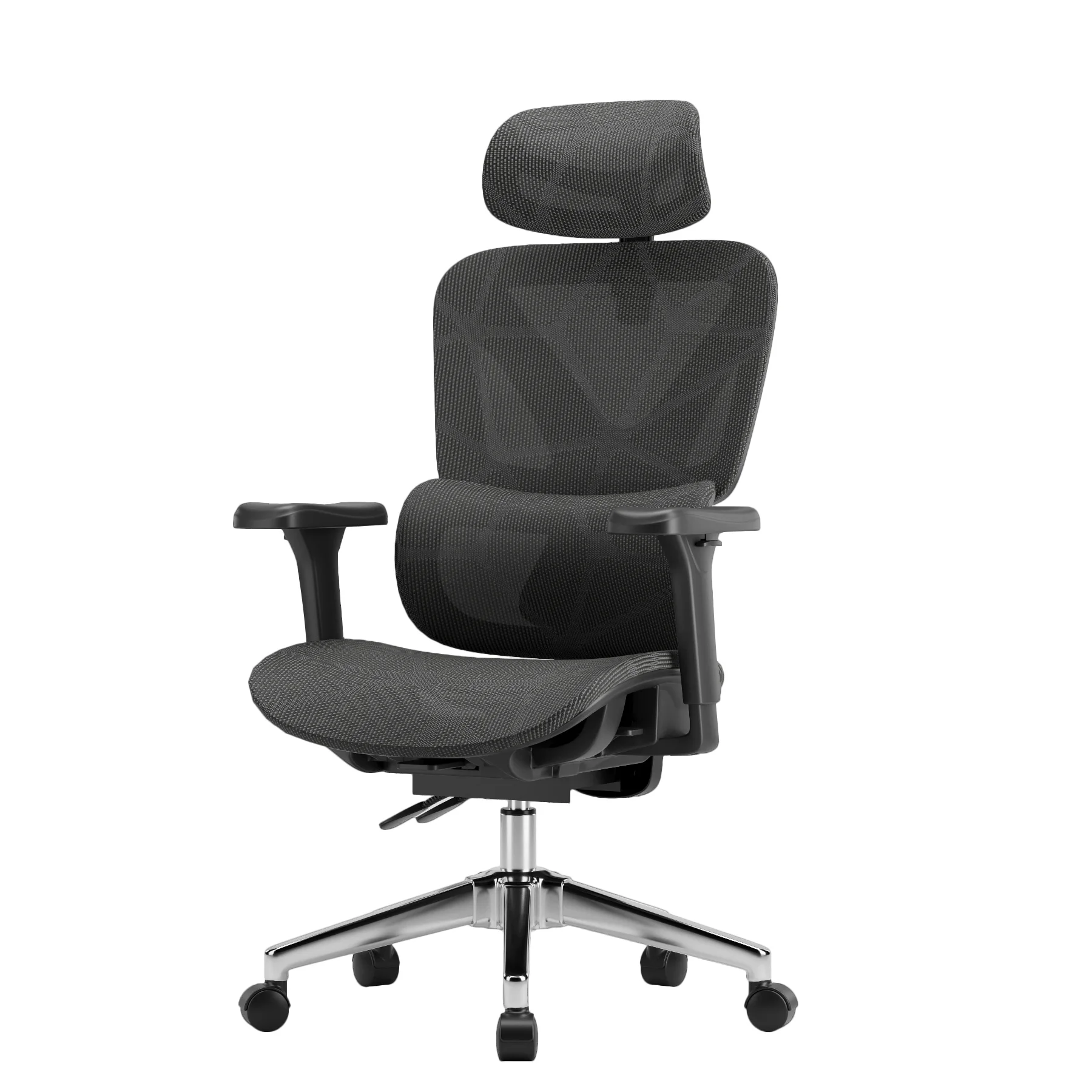 Ergonomická kancelárska stolička, otočná stolička, čierna sieťovaná (E07 BLACK)