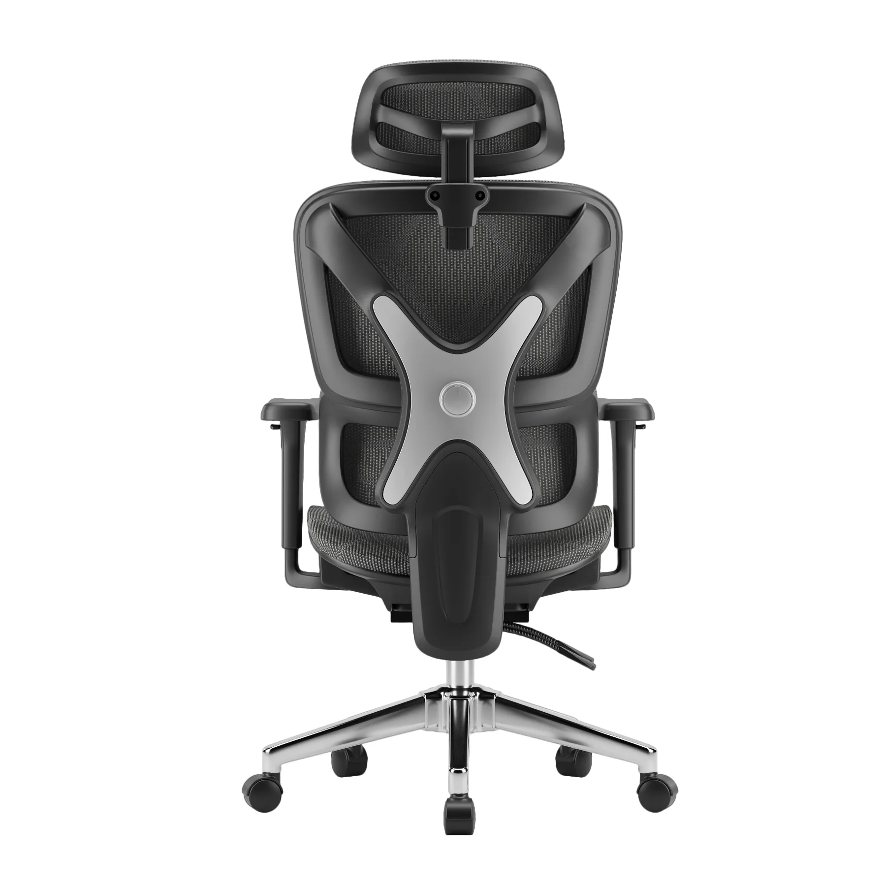 Ergonomická kancelárska stolička, otočná stolička, čierna sieťovaná (E07 BLACK)
