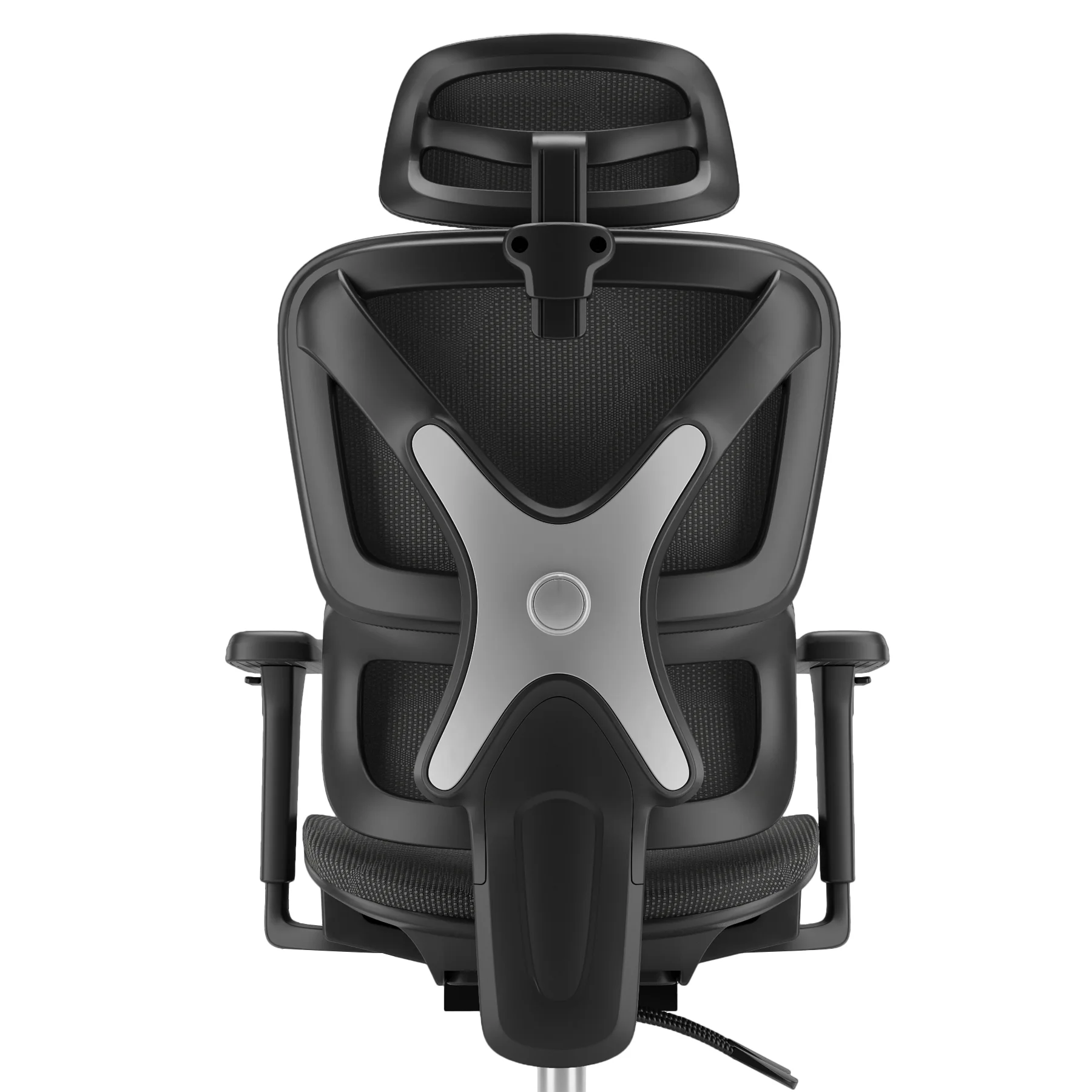Ergonomická kancelárska stolička, otočná stolička, čierna sieťovaná (E07 BLACK)