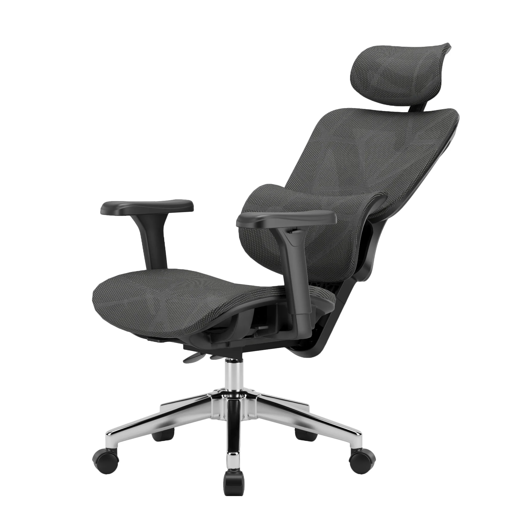 Ergonomická kancelárska stolička, otočná stolička, čierna sieťovaná (E07 BLACK)