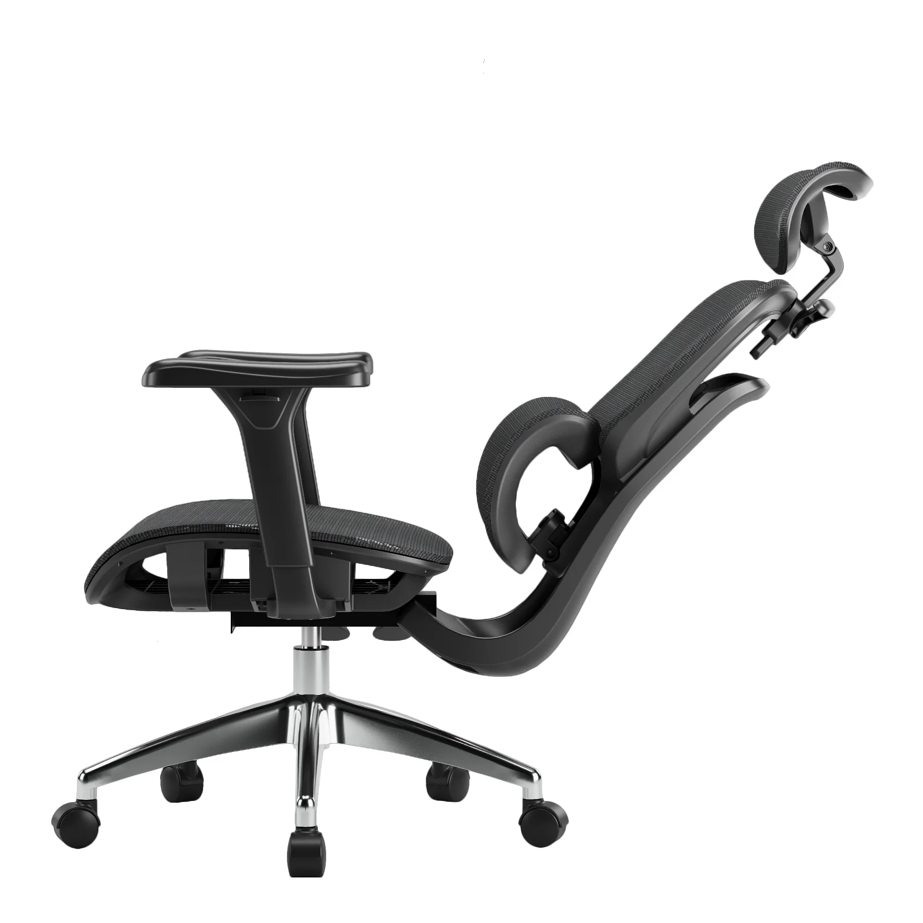 Ergonomikus irodai szék, forgószék, fekete hálós (E15 BLACK)