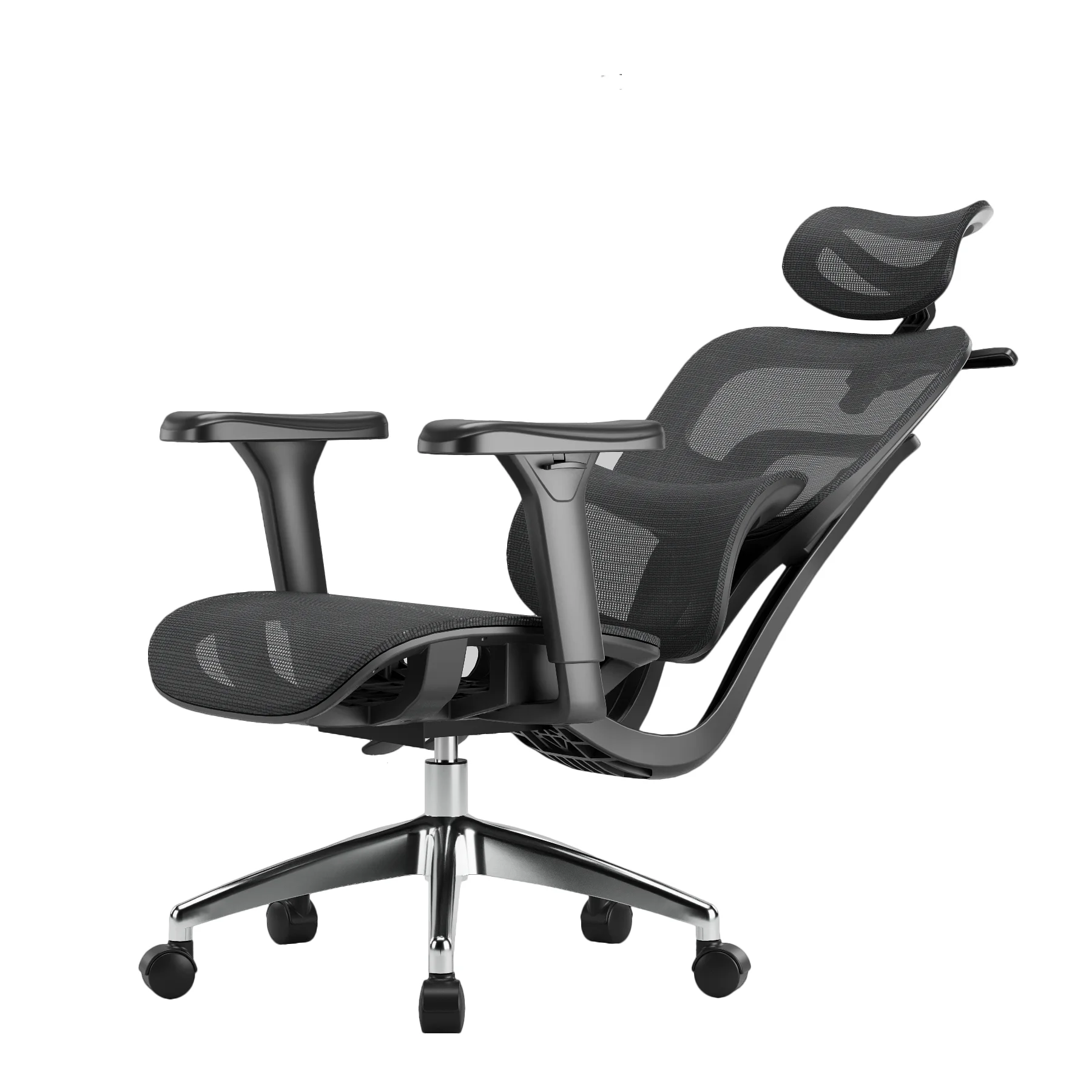 Ergonomikus irodai szék, forgószék, fekete hálós (E15 BLACK)
