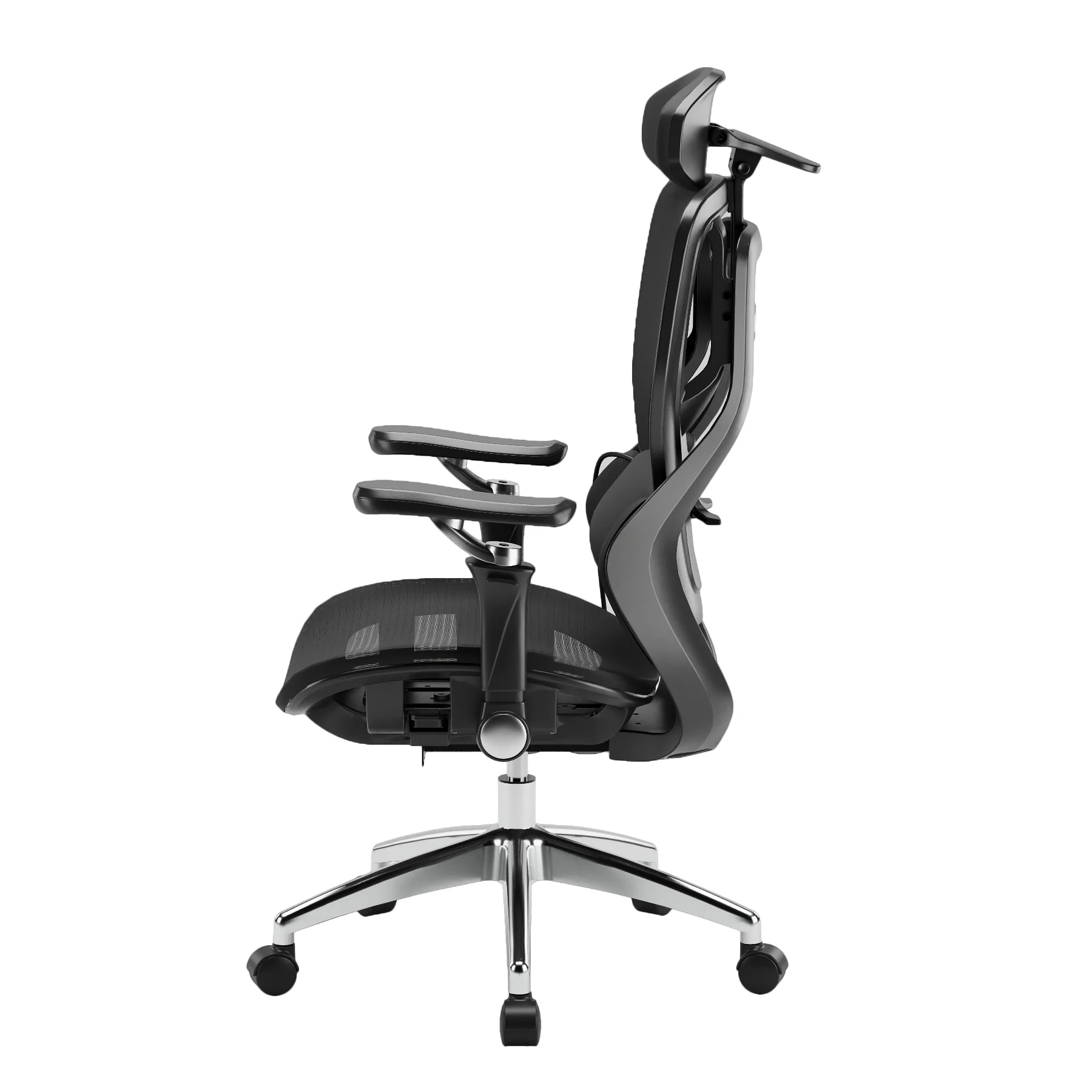 Ergonomikus irodai szék, forgószék, fekete hálós (E16 BLACK)