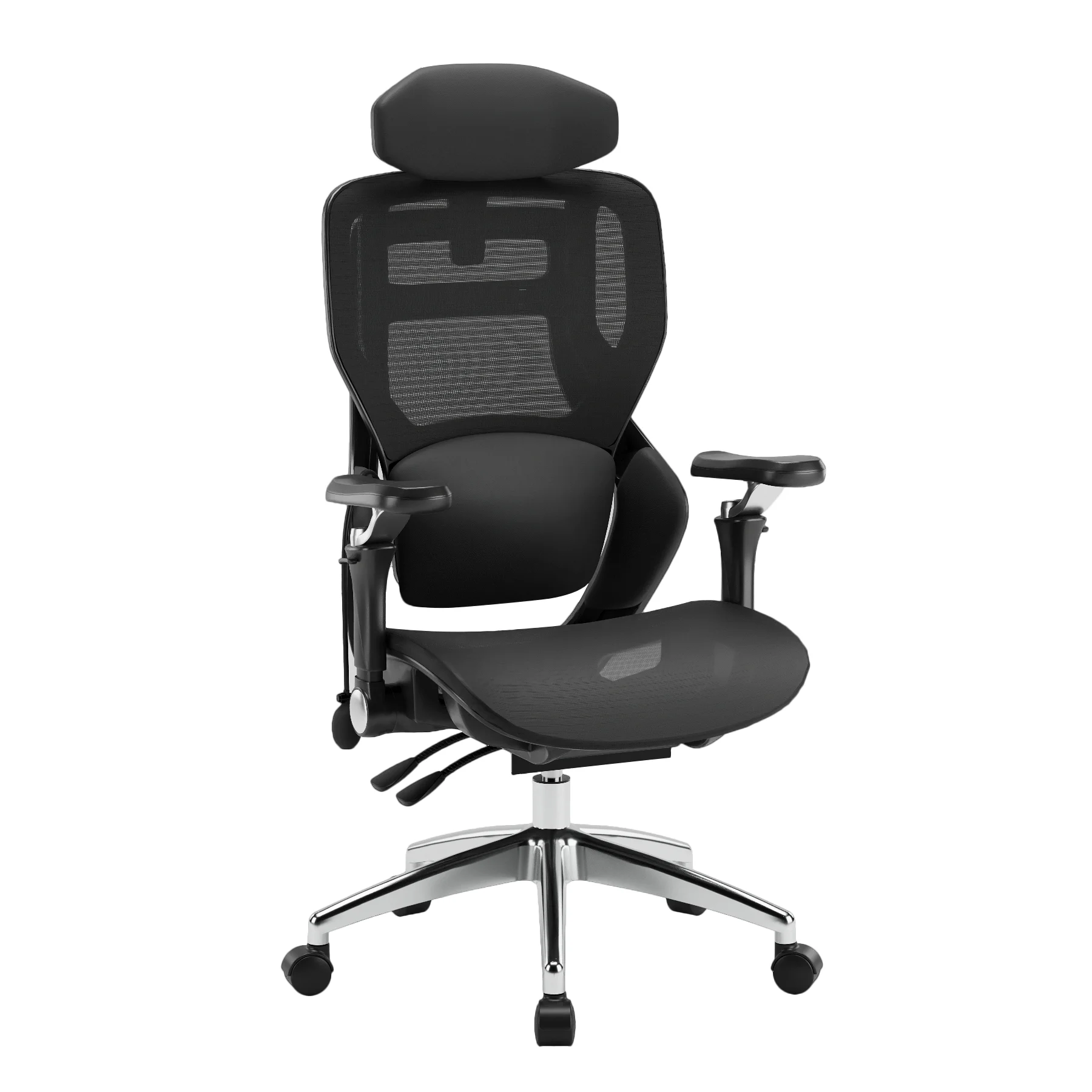 Ergonomikus irodai szék, forgószék, fekete hálós (E16 BLACK)