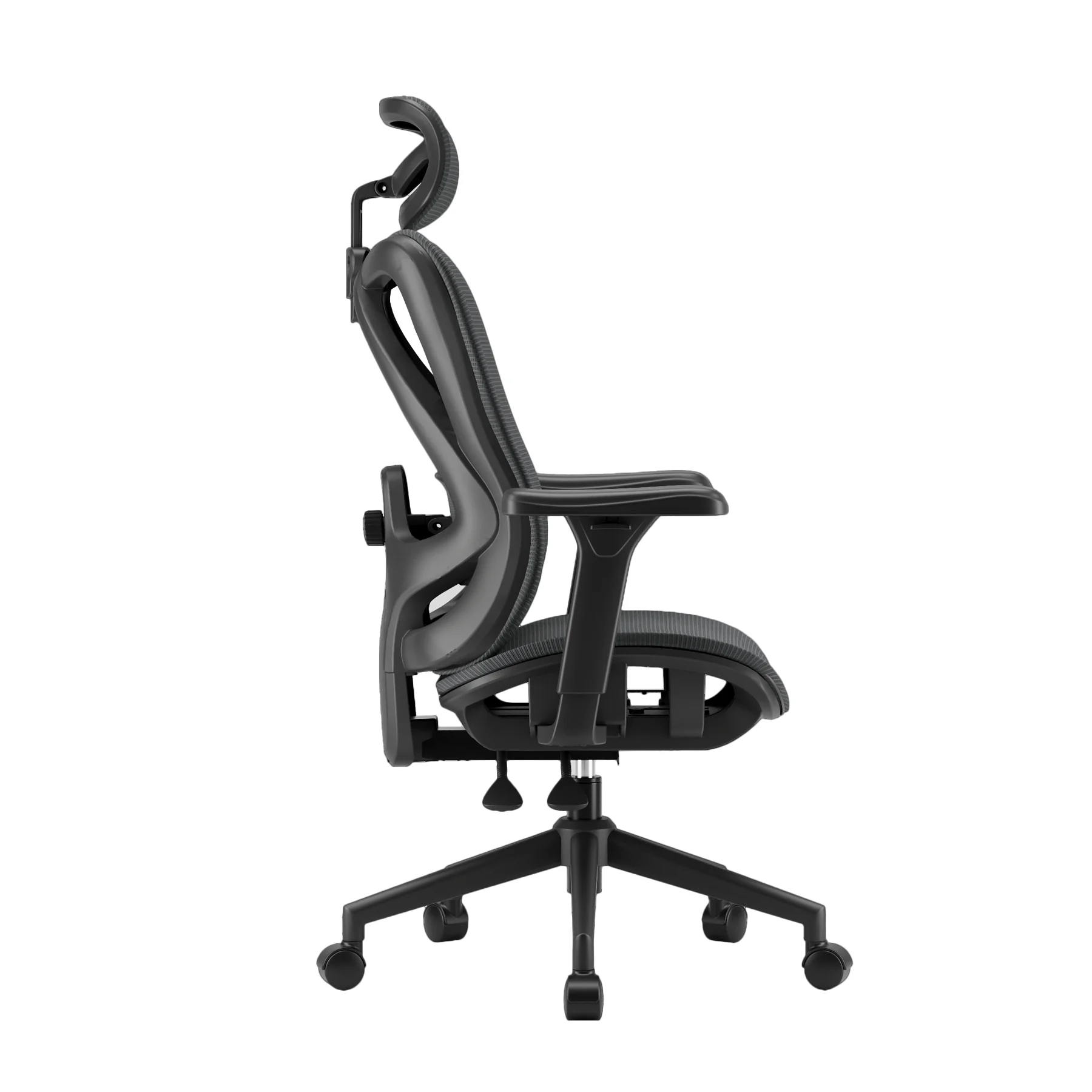 Ergonomická kancelárska stolička, otočná stolička, čierna (T15)