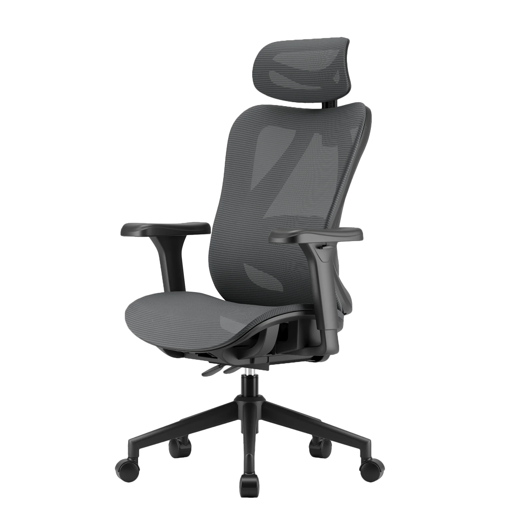 Ergonomická kancelárska stolička, otočná stolička, čierna (T15)