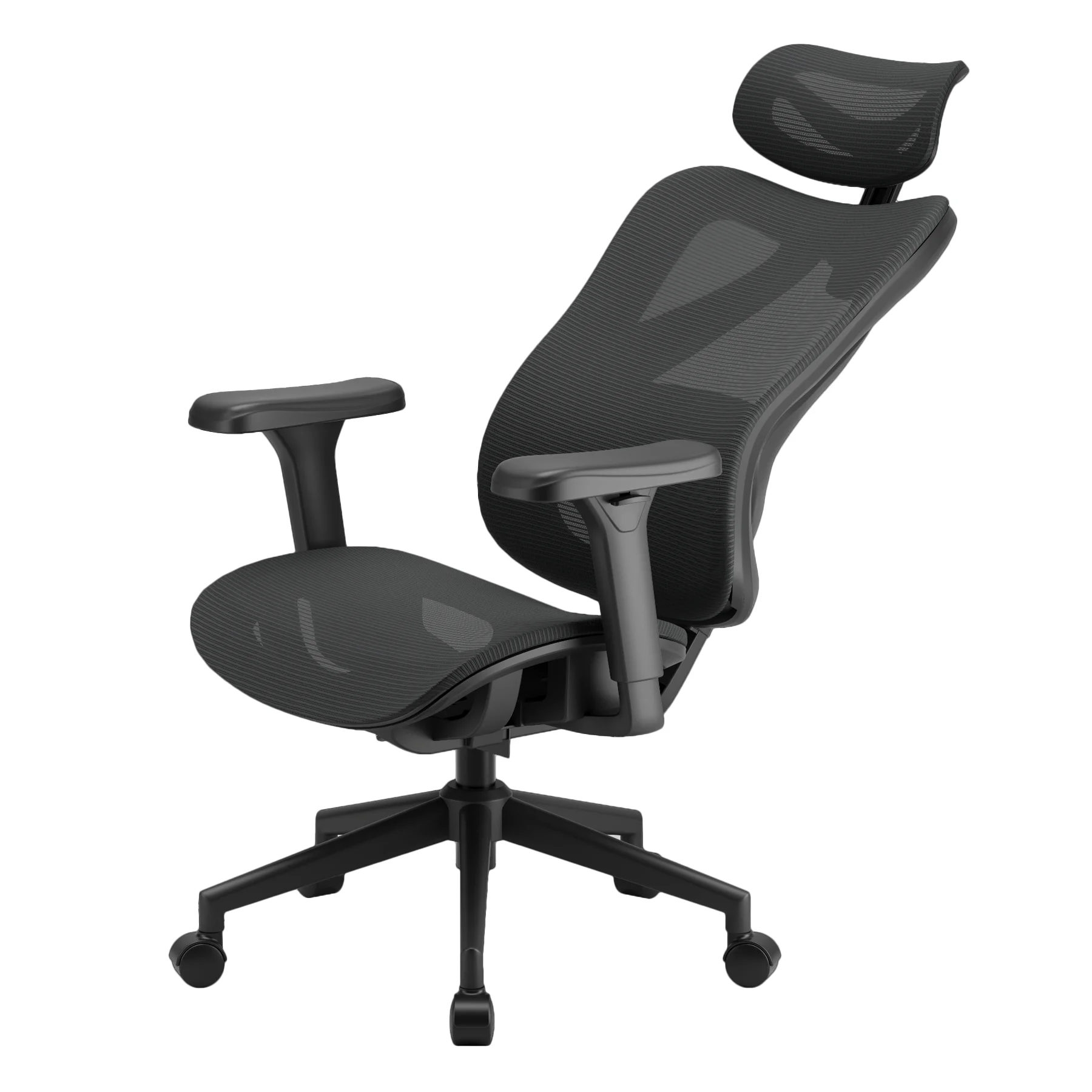 Ergonomická kancelárska stolička, otočná stolička, čierna (T15)