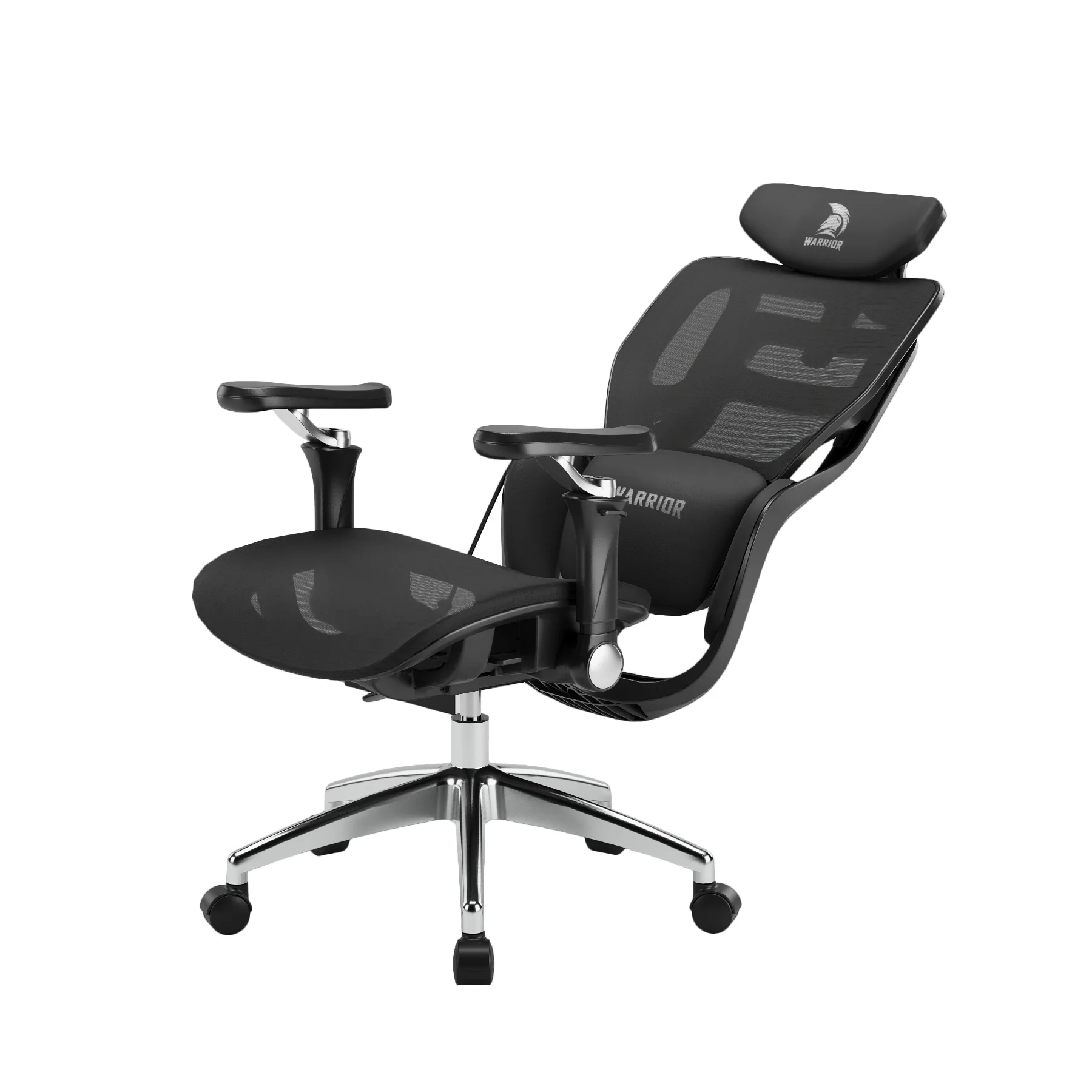 Ergonomická kancelárska stolička, otočná stolička, čierna sieťovaná (E16 BLACK)