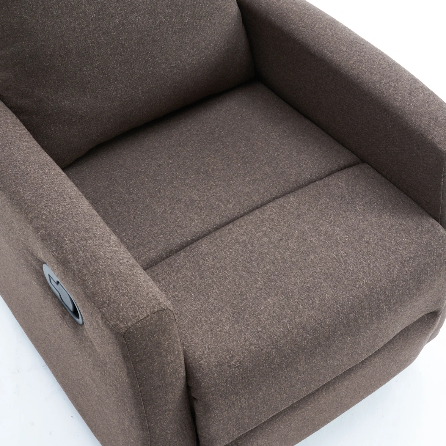 Manuális fekvőfotel, relax fotelágy szövet sötétbarna (JNF-MANUAL-DARK BROWN)