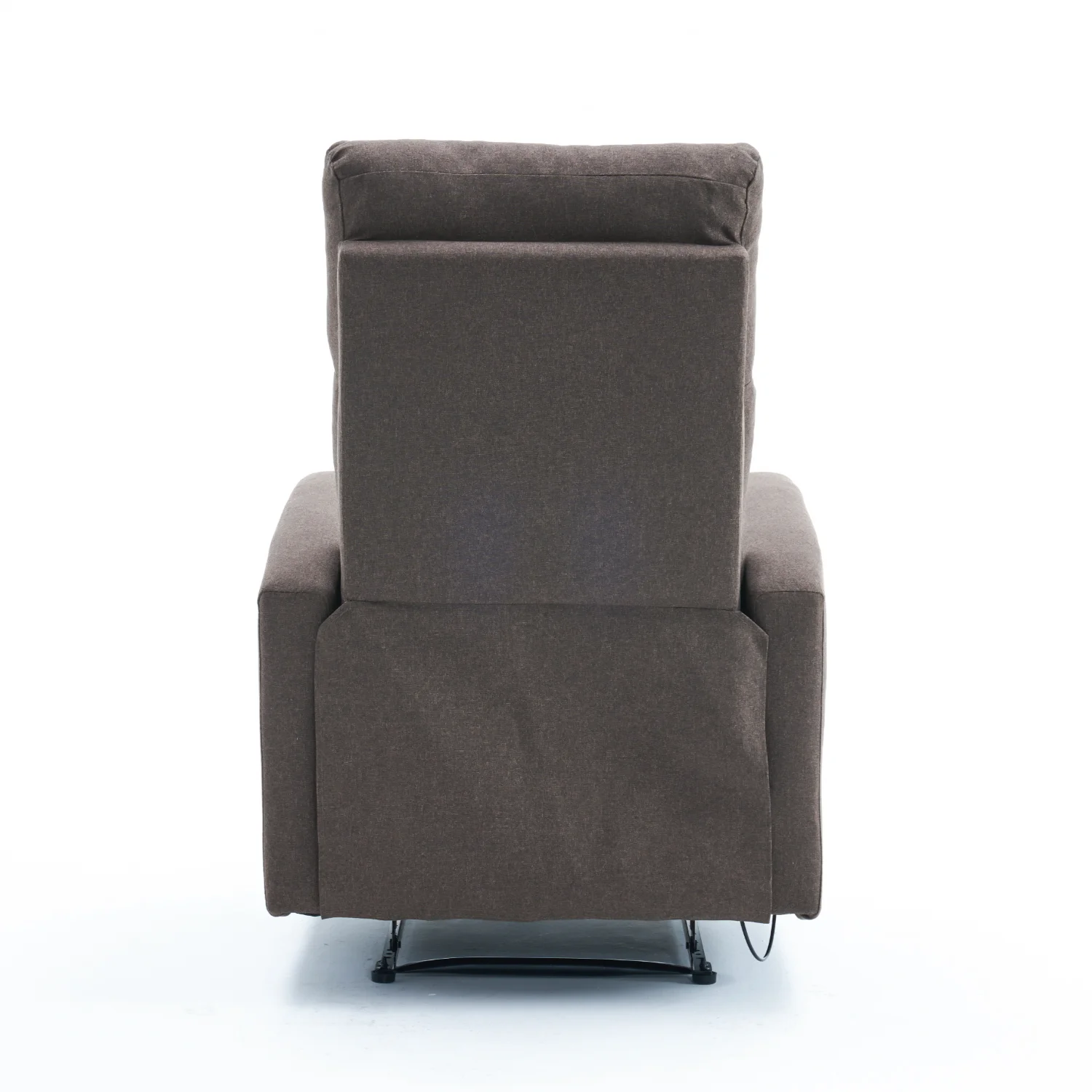 Manuális fekvőfotel, relax fotelágy szövet sötétbarna (JNF-MANUAL-DARK BROWN)
