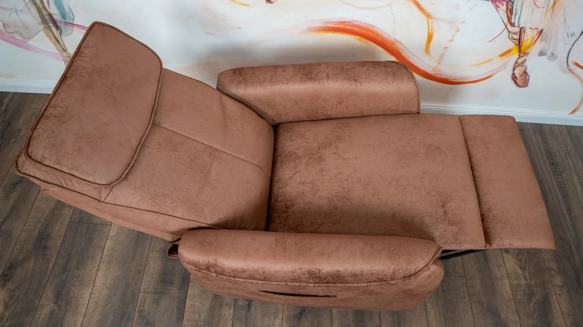 Elektromos relax fotel görgős masszázzsal barna, magyar nyelvű távirányító szövet