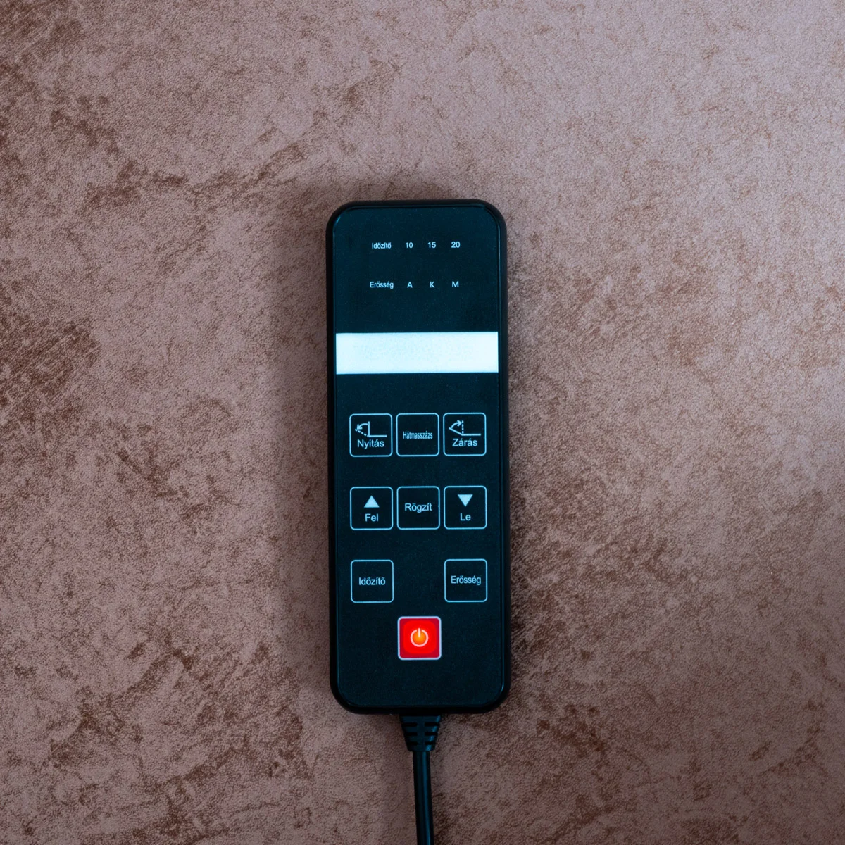 Elektromos relax fotel görgős masszázzsal barna, magyar nyelvű távirányító szövet