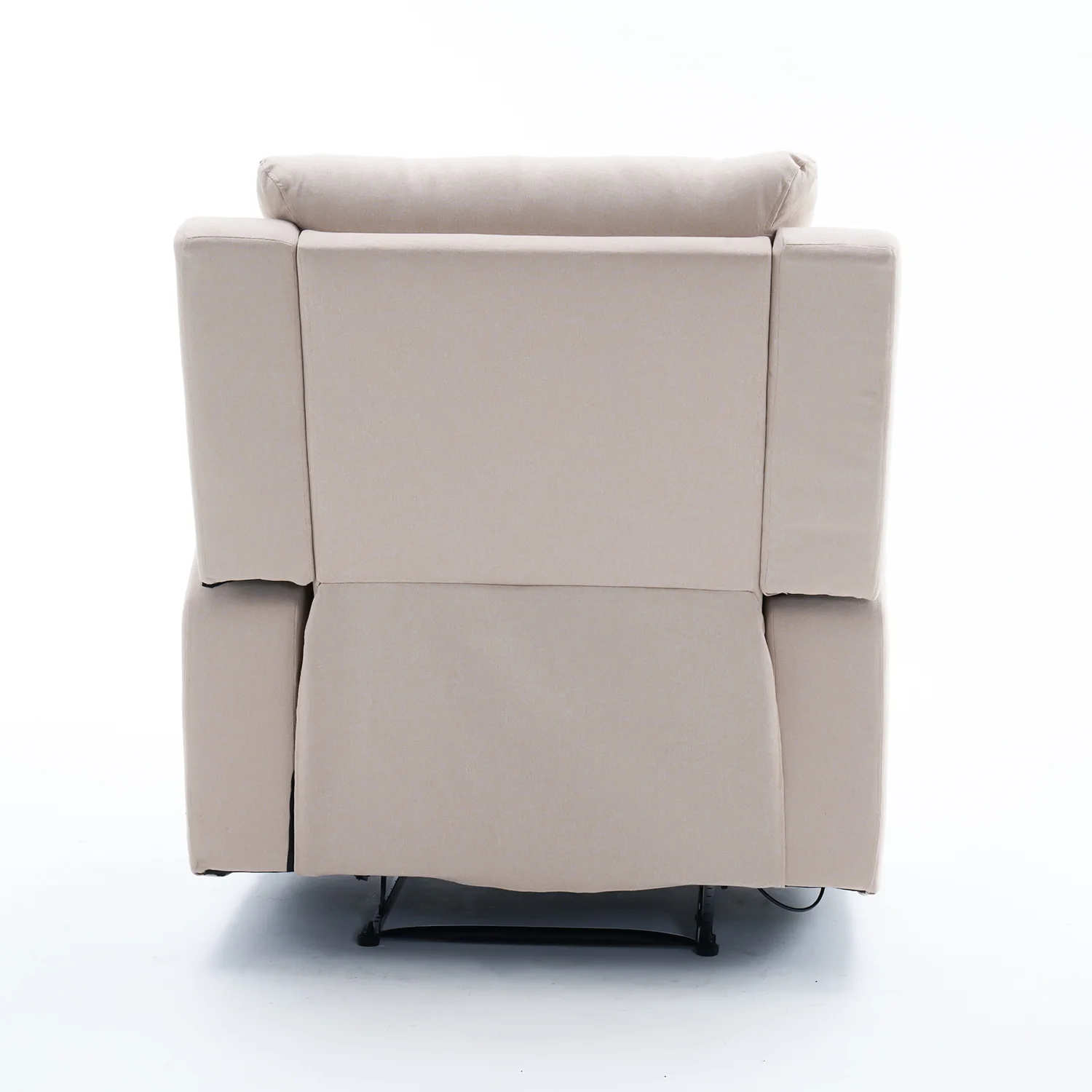 Manuális fekvőfotel, relax fotelágy két pohártartóval, bézs szövet (JNF-MANUAL-FABRIC-BEIGE) JN-R8005A51