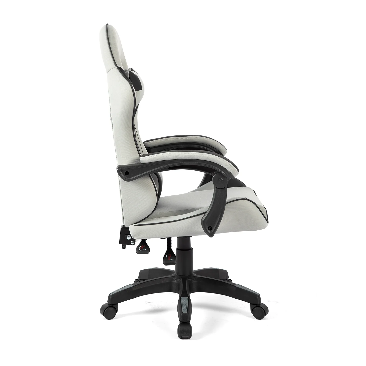 Látková herná stolička Warrior Basic 1-F čierno-sivá