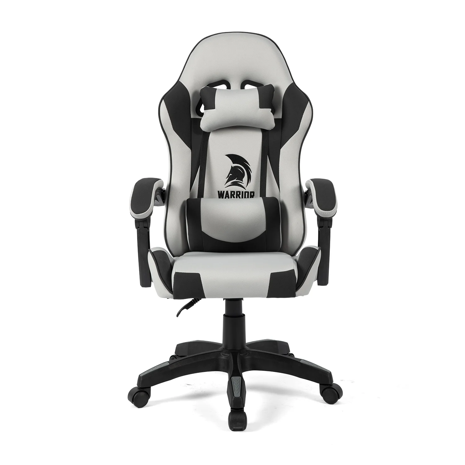 Látková herná stolička Warrior Basic 1-F čierno-sivá