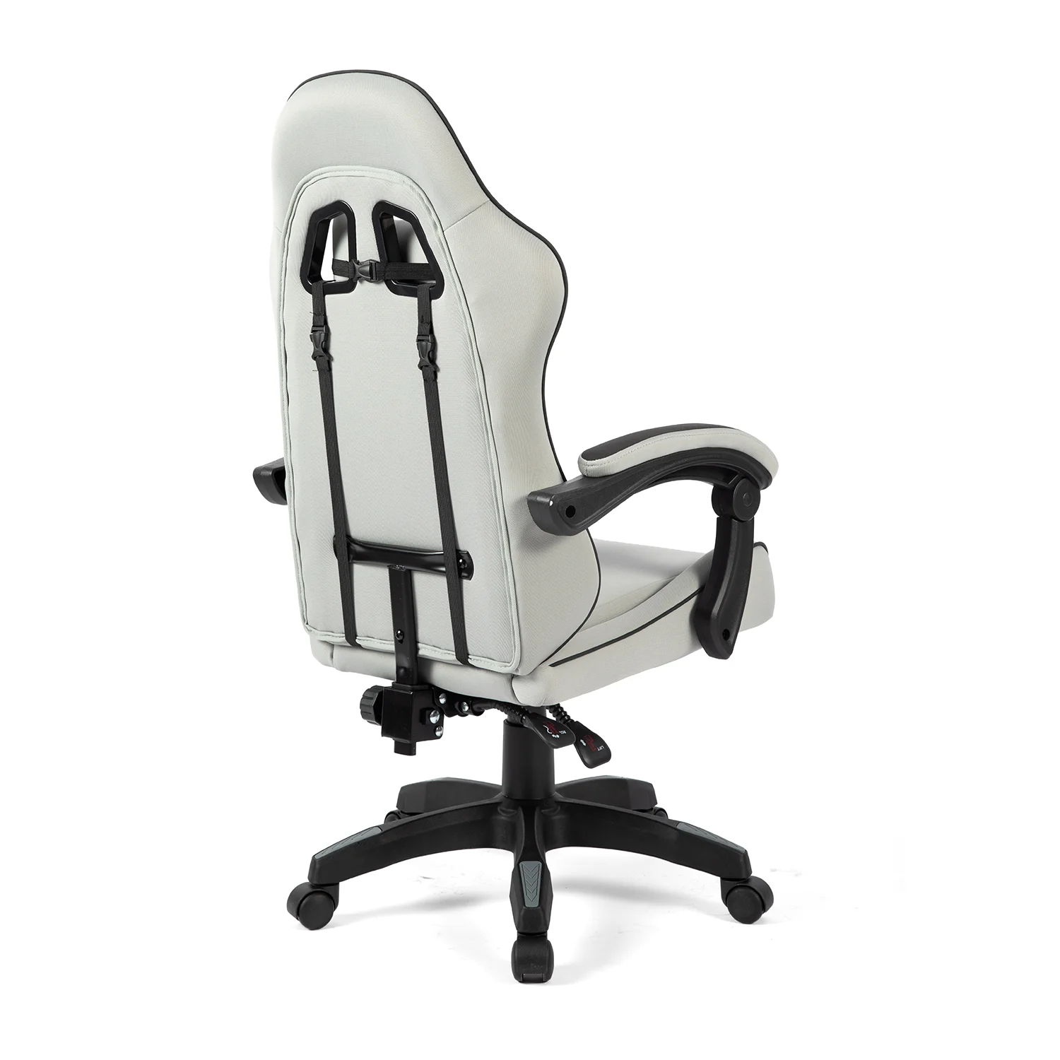 Látková herná stolička Warrior Basic 1-F čierno-sivá