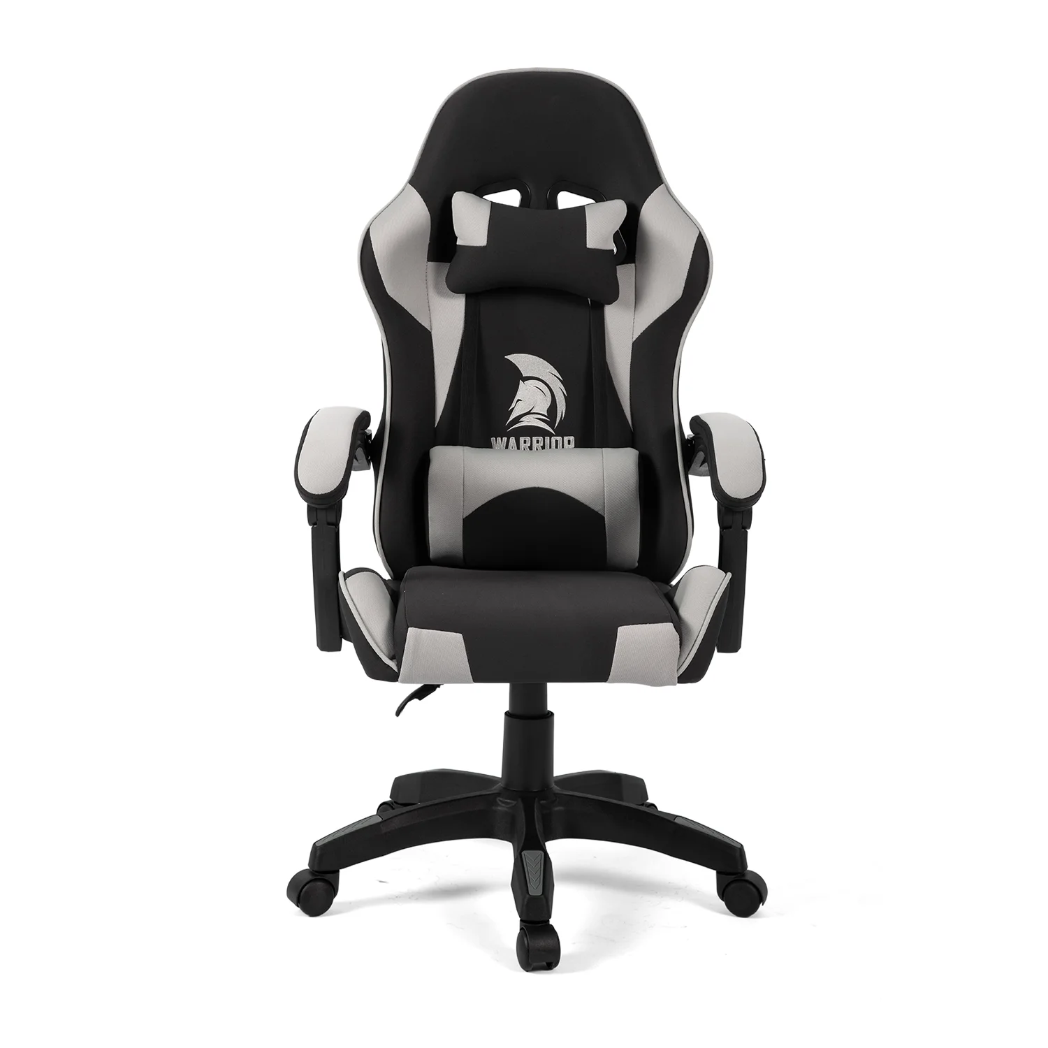 Látková herná stolička Warrior Basic 1-F sivо-čierna
