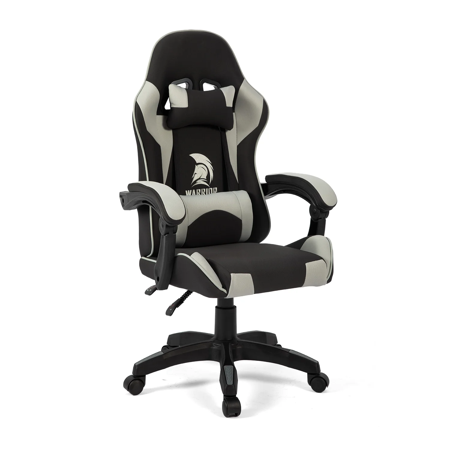 Látková herná stolička Warrior Basic 1-F sivо-čierna