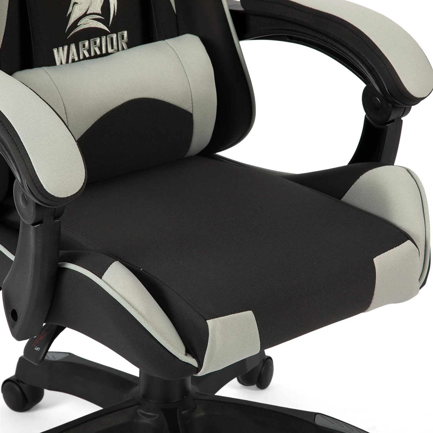 Látková herná stolička Warrior Basic 1-F sivо-čierna