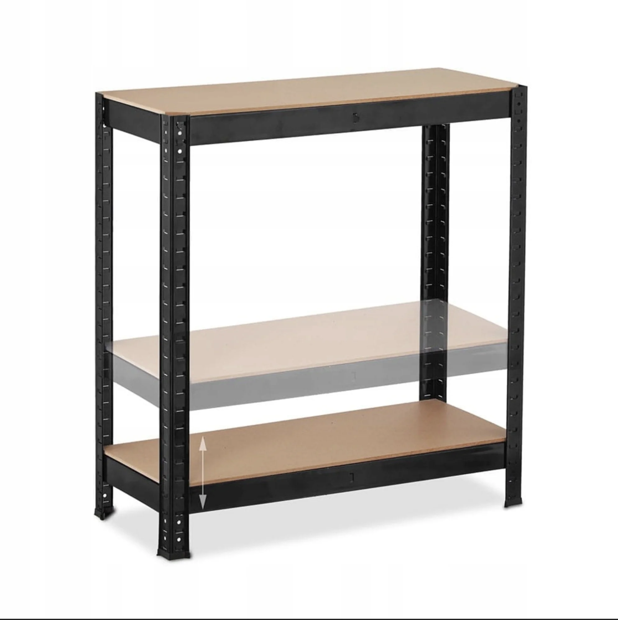 Salgó polc, 4 szintes 150x75x30cm, fekete