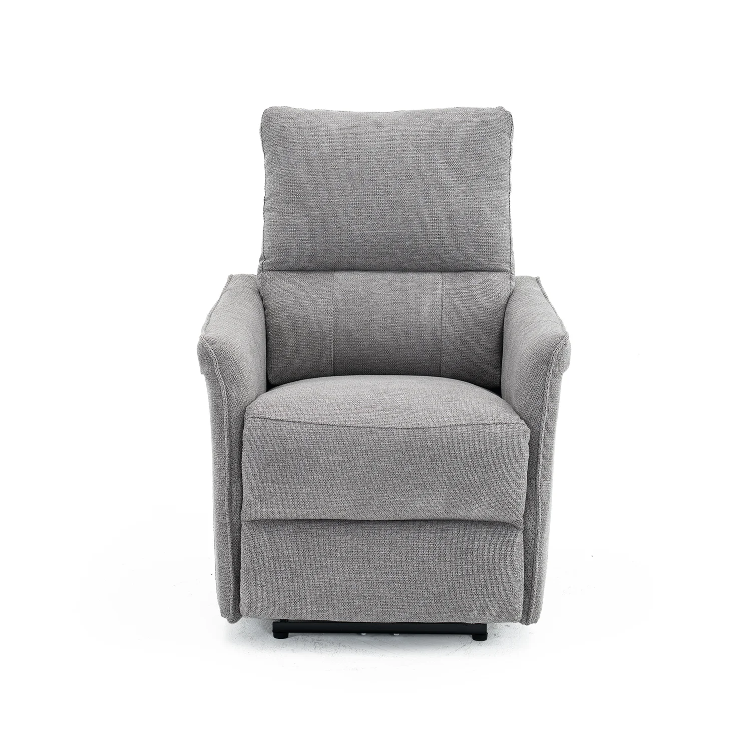 Elektromos, dönthető relax fekvőfotel, vászon szövet (szürke) 