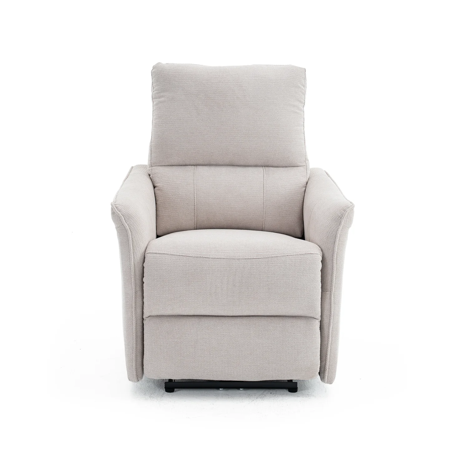 Elektromos, dönthető relax fekvőfotel, vászon szövet (bézs) 