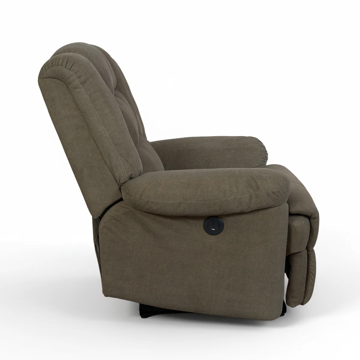 Relax fotelágy elektromosan dönthető, lábtartóval, barna szövet (JN-D8053A51)