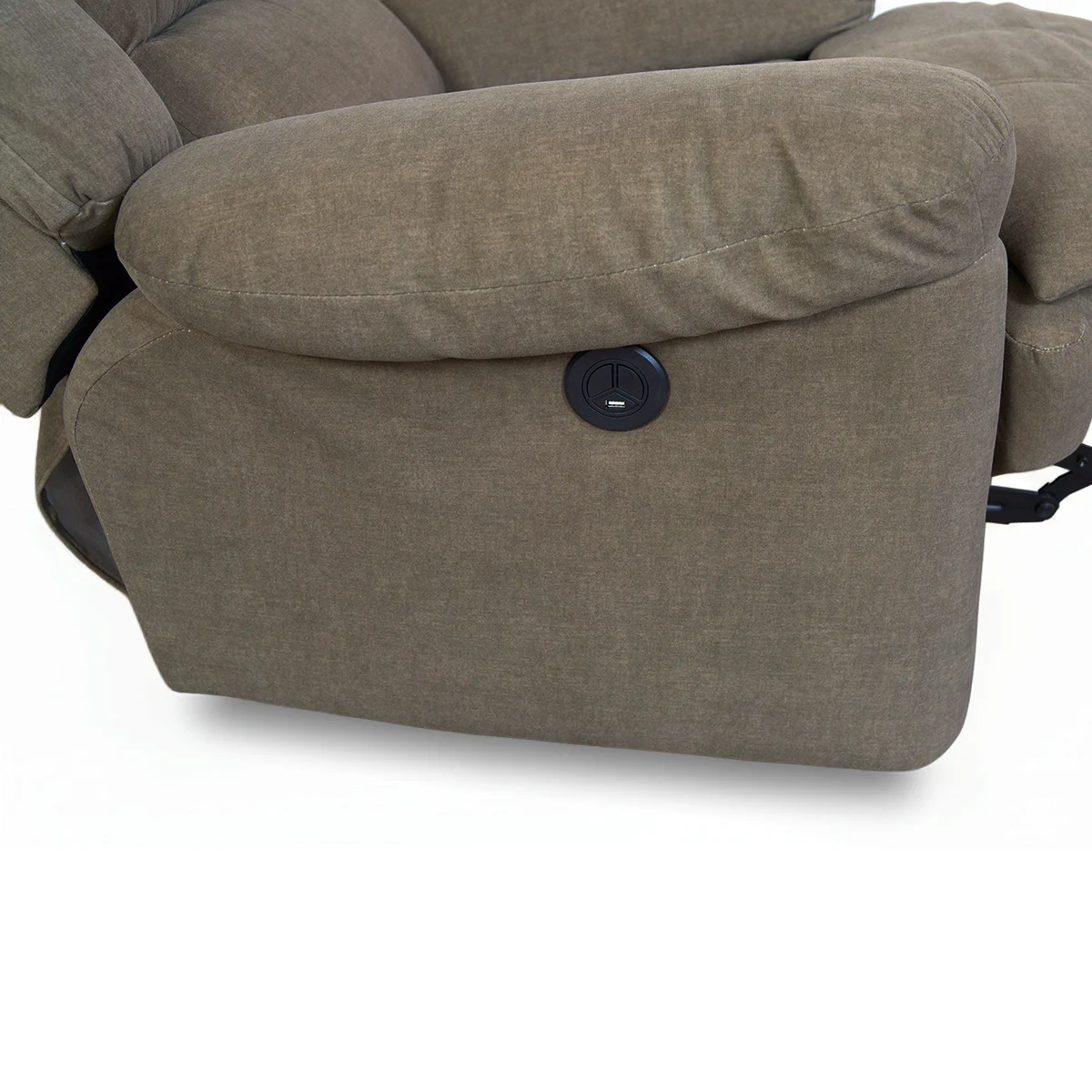 Relax fotelágy elektromosan dönthető, lábtartóval, barna szövet (JN-D8053A51)