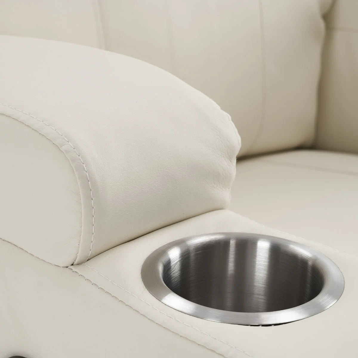 Elektromos fekvőfotel, relax fotelágy 8 pontos masszázs magyar nyelvű távirányítóval, ringató, forgatható, rozsdamentes pohártartó AIR leather bézs