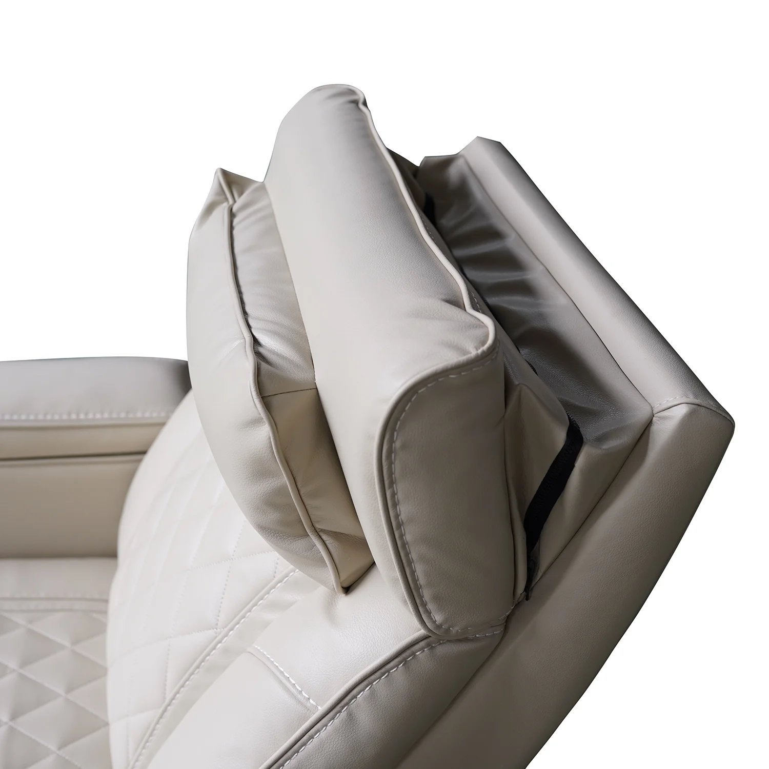 Luxus elektromos relax fotel, lábtartóval, pohártartóval, világítással AirLeather bézs