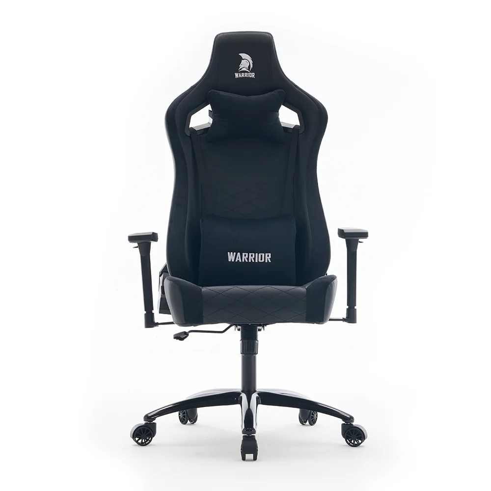 WARRIOR gamer szék, forgószék fekete - bársony + PU bőr (PREMIUM-B08-PU)