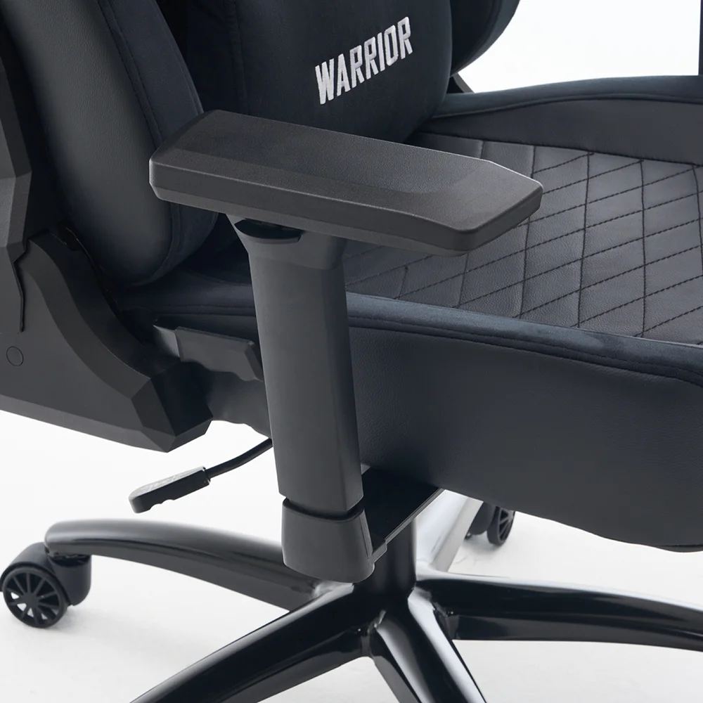 WARRIOR gamer szék, forgószék fekete - bársony + PU bőr (PREMIUM-B08-PU)
