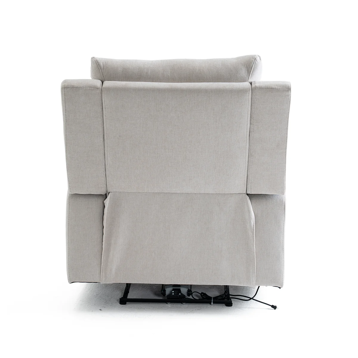 Elektromos fekvőfotel, relax fotelágy két pohártartóval, bézs szövet ( JN-D8005A51-ELEC)