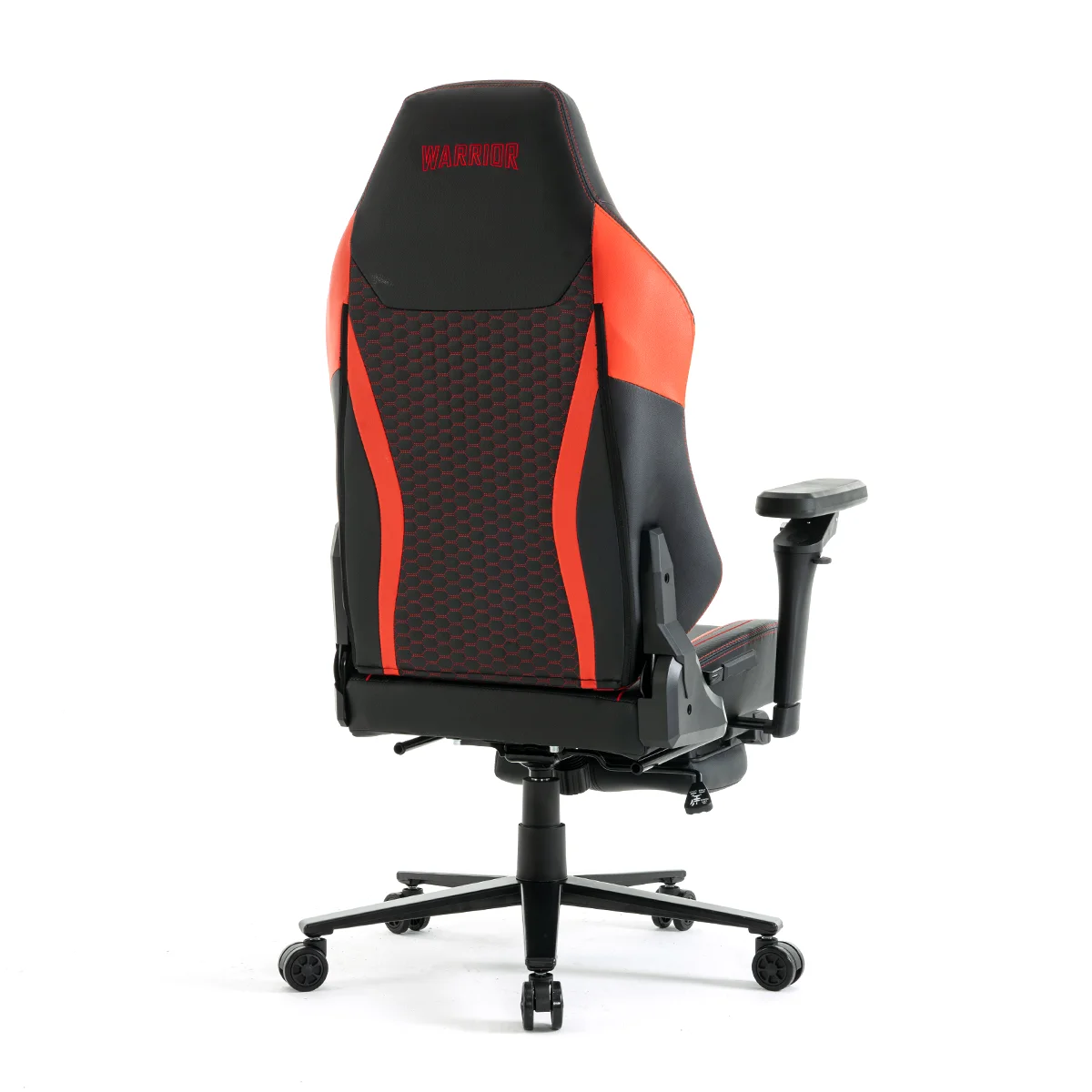 Herná stolička čierno-červená s podnožkou Warrior (RL-511O)