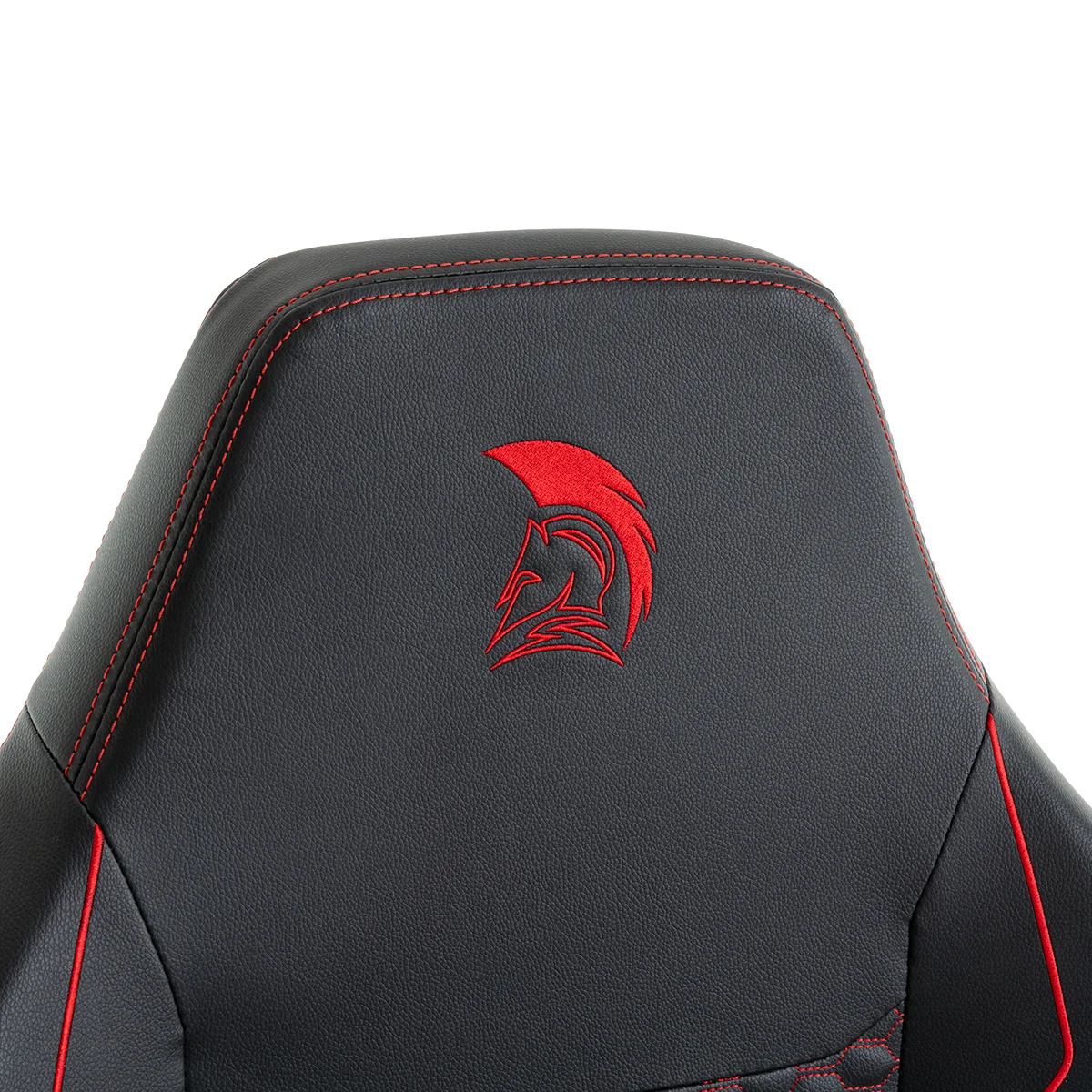 Herná stolička čierno-červená s podnožkou Warrior (RL-511O)