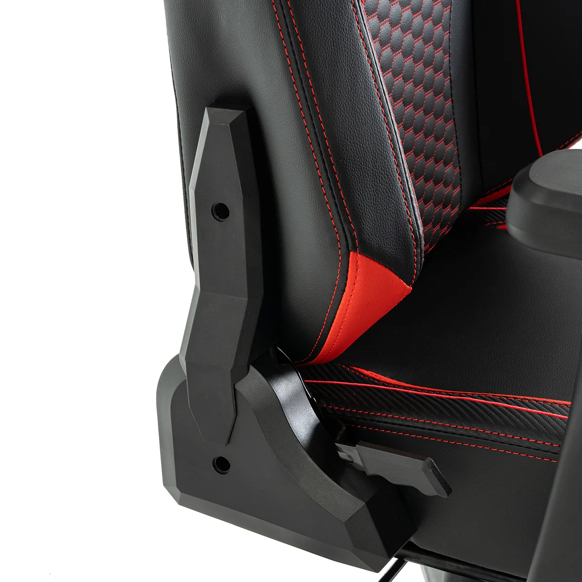 Herná stolička čierno-červená s podnožkou Warrior (RL-511O)