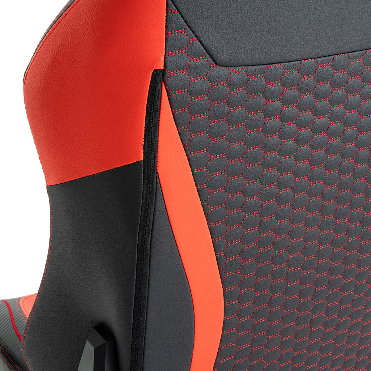 Herná stolička čierno-červená s podnožkou Warrior (RL-511O)