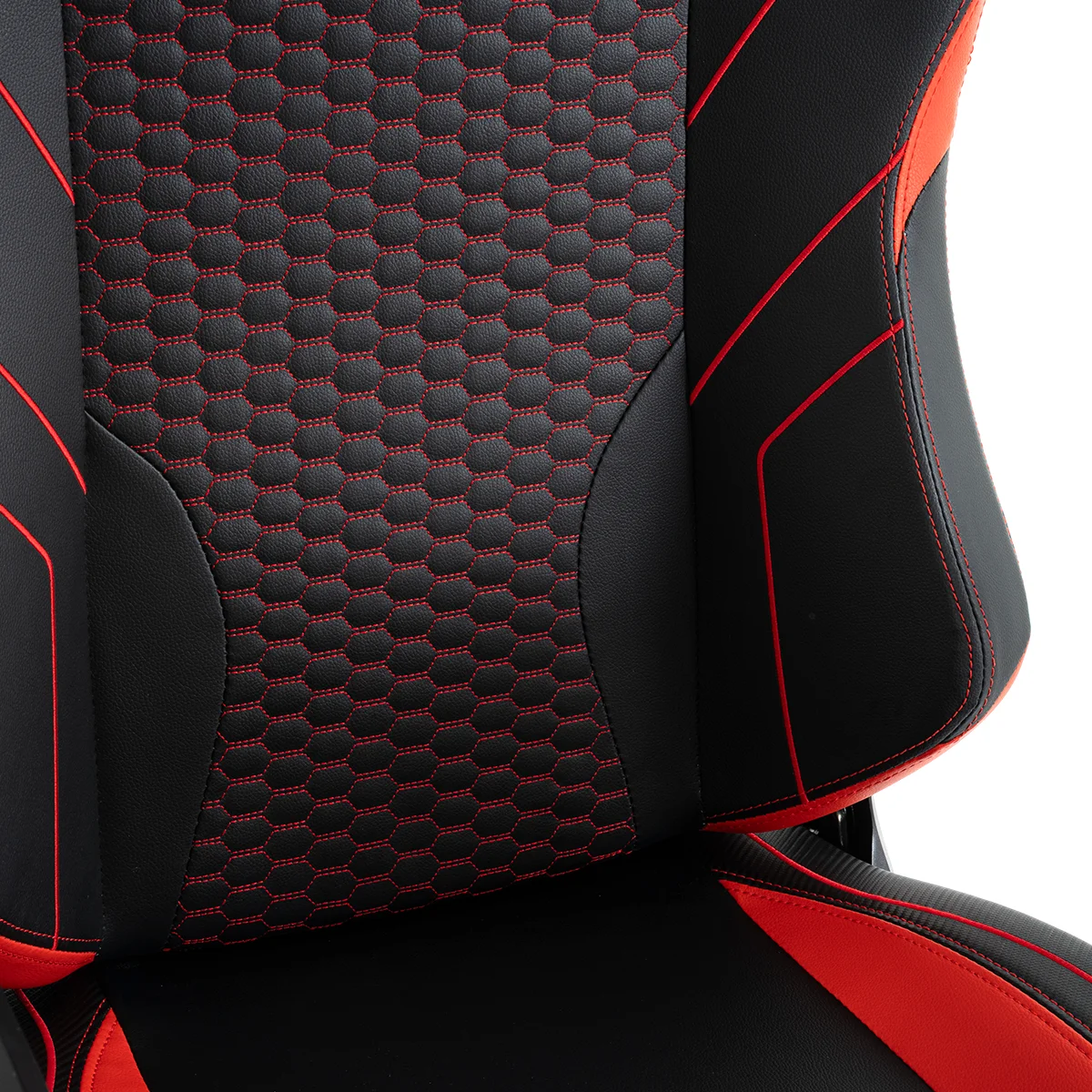 Herná stolička čierno-červená s podnožkou Warrior (RL-511O)